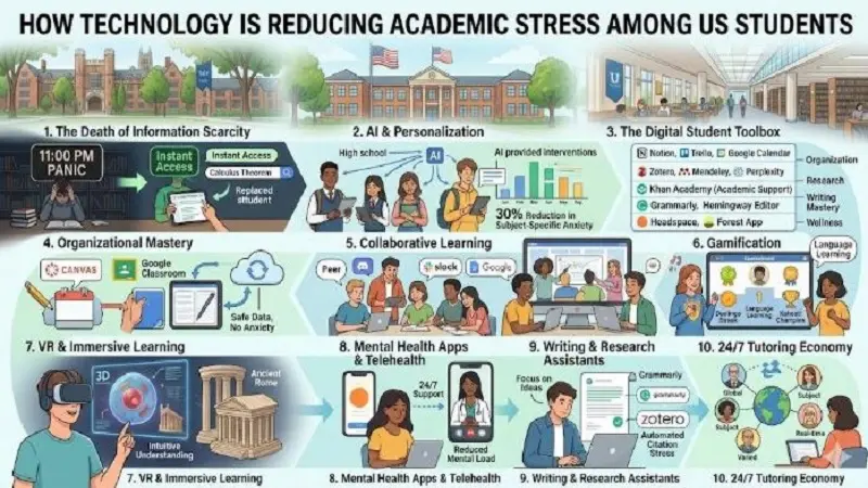 How Technology Is Reducing Academic Stress Among US Students